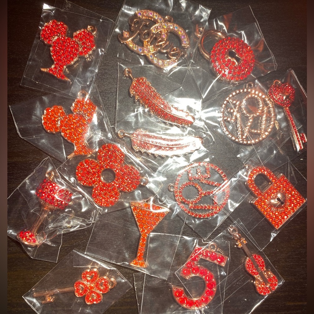16pc Mixed Bling Charm Bundle